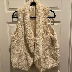 🔥 Calvin Klein Cream Furry Vest